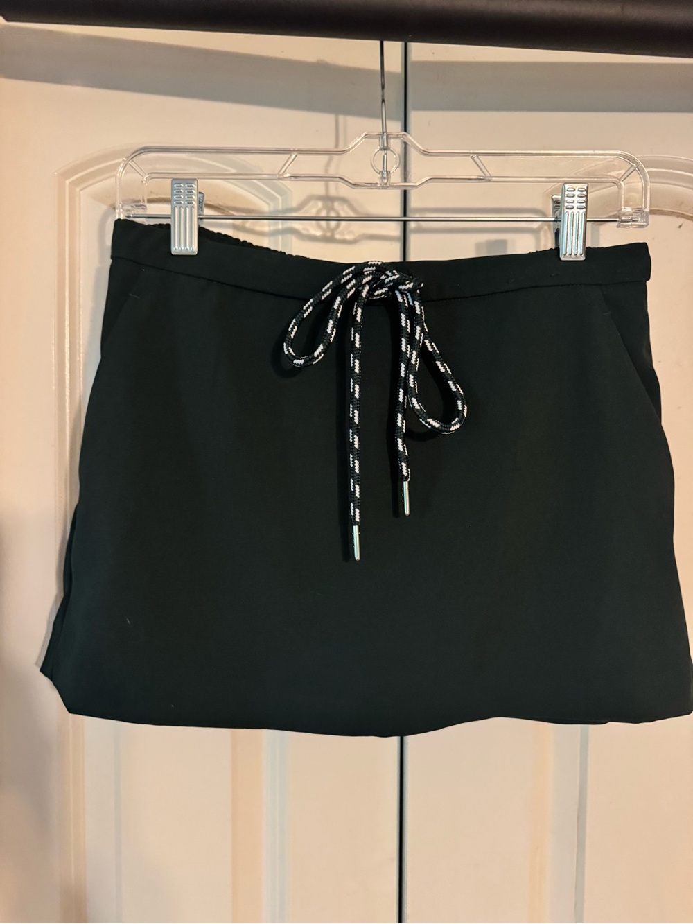 Abercrombie & Fitch Deep Green Athletic Mini Skort with Drawstring
